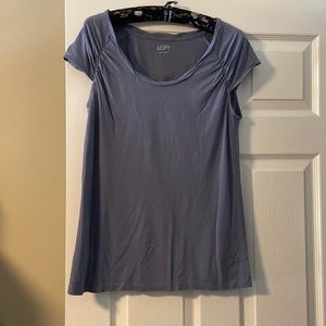 Ann Taylor Loft tee, blue/grey Color